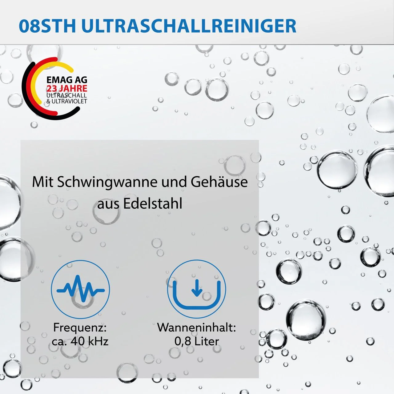08STH Ultraschallreiniger Edelstahl mit Heizung - Image 6