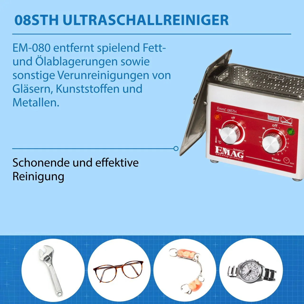 08STH Ultraschallreiniger Edelstahl mit Heizung - Image 7