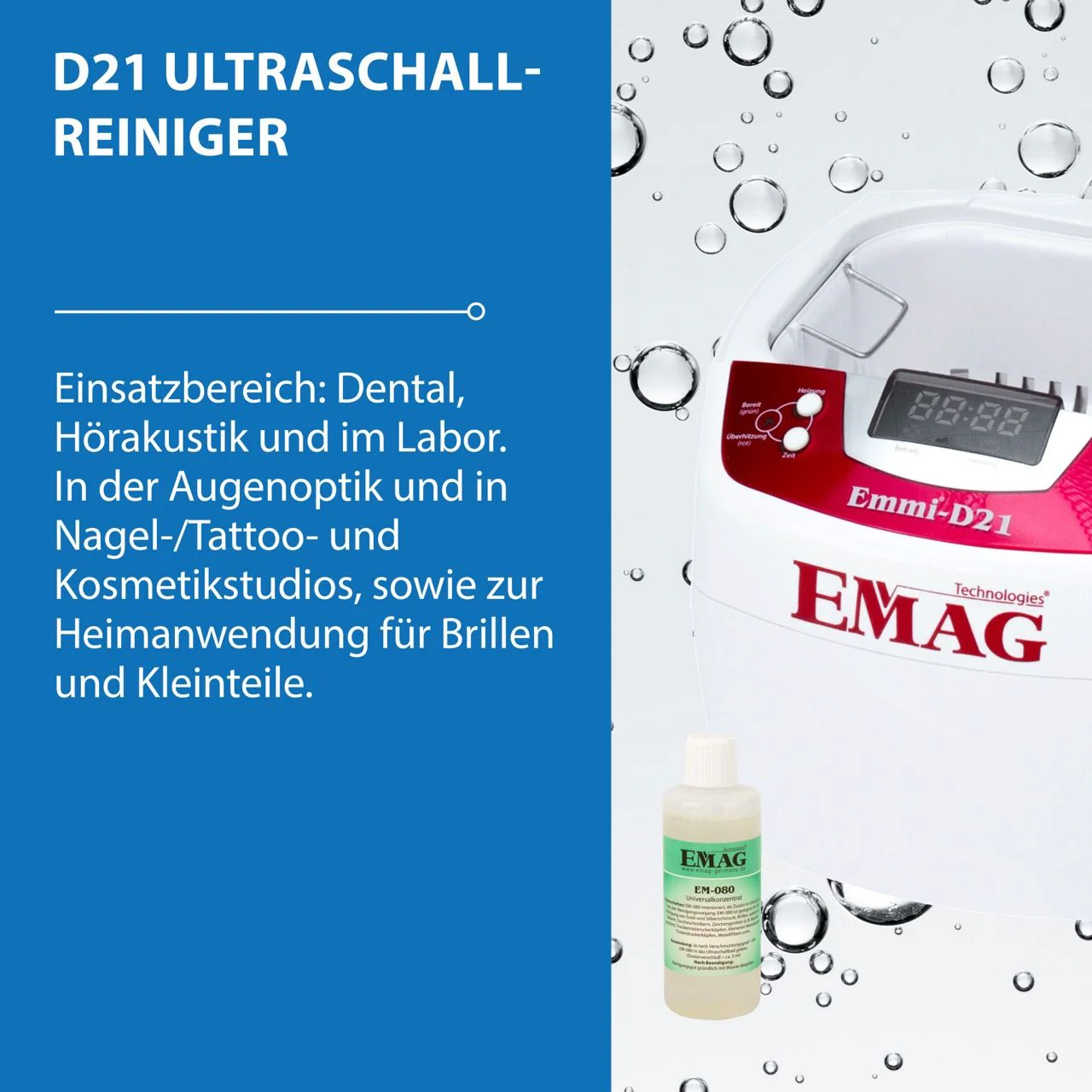 D21 Ultraschallreiniger mit Edelstahlwanne - Image 3
